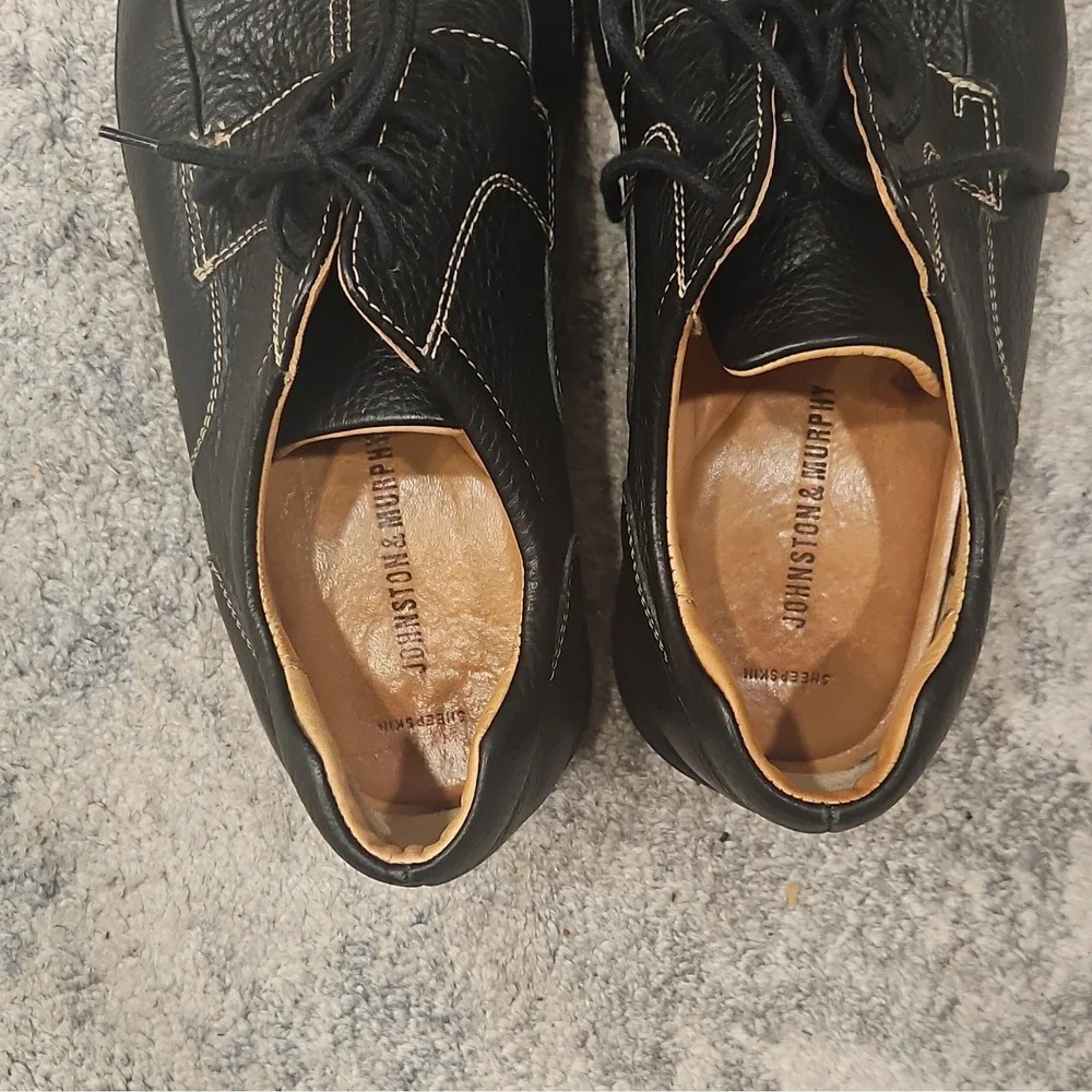 Johnston & Murphy Black Leather Lace-Up Oxford Men's Casual Shoes Size 11